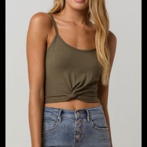 Bozzolo Olive Twist Front Tank Top